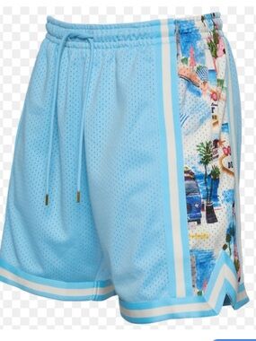 LCKR Mens Blocked Mesh Athletic Shorts